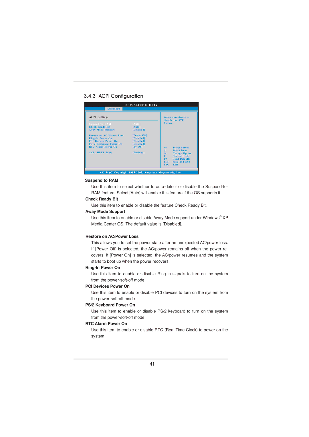 ASRock 970DE3/U3S3 manual Acpi Configuration 