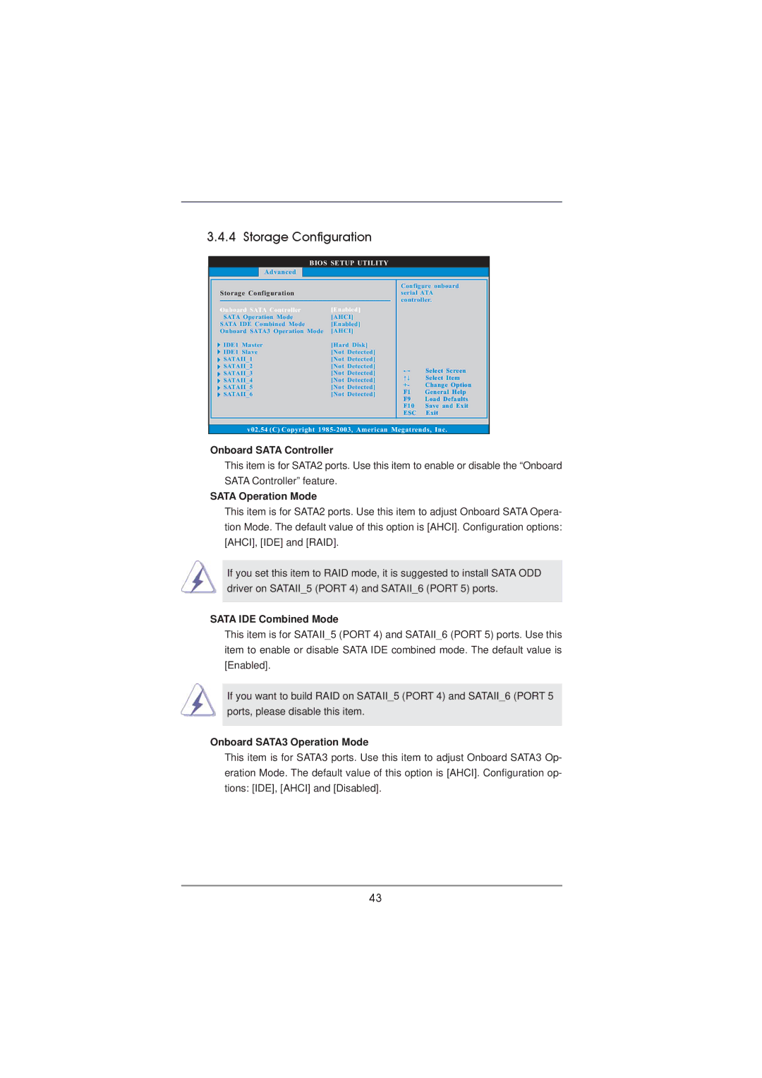 ASRock 970DE3/U3S3 manual Storage Configuration, Onboard Sata Controller, Sata Operation Mode, Sata IDE Combined Mode 