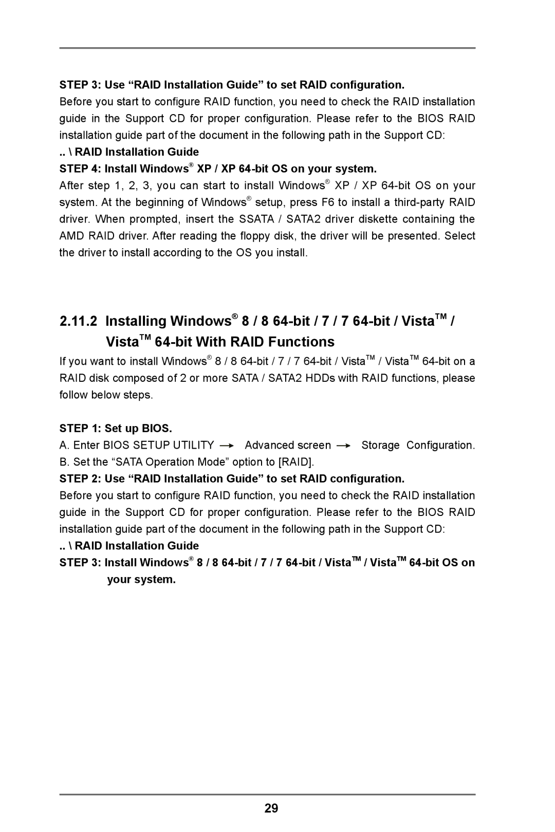 ASRock 980DE3/U3S3 manual Use RAID Installation Guide to set RAID configuration 