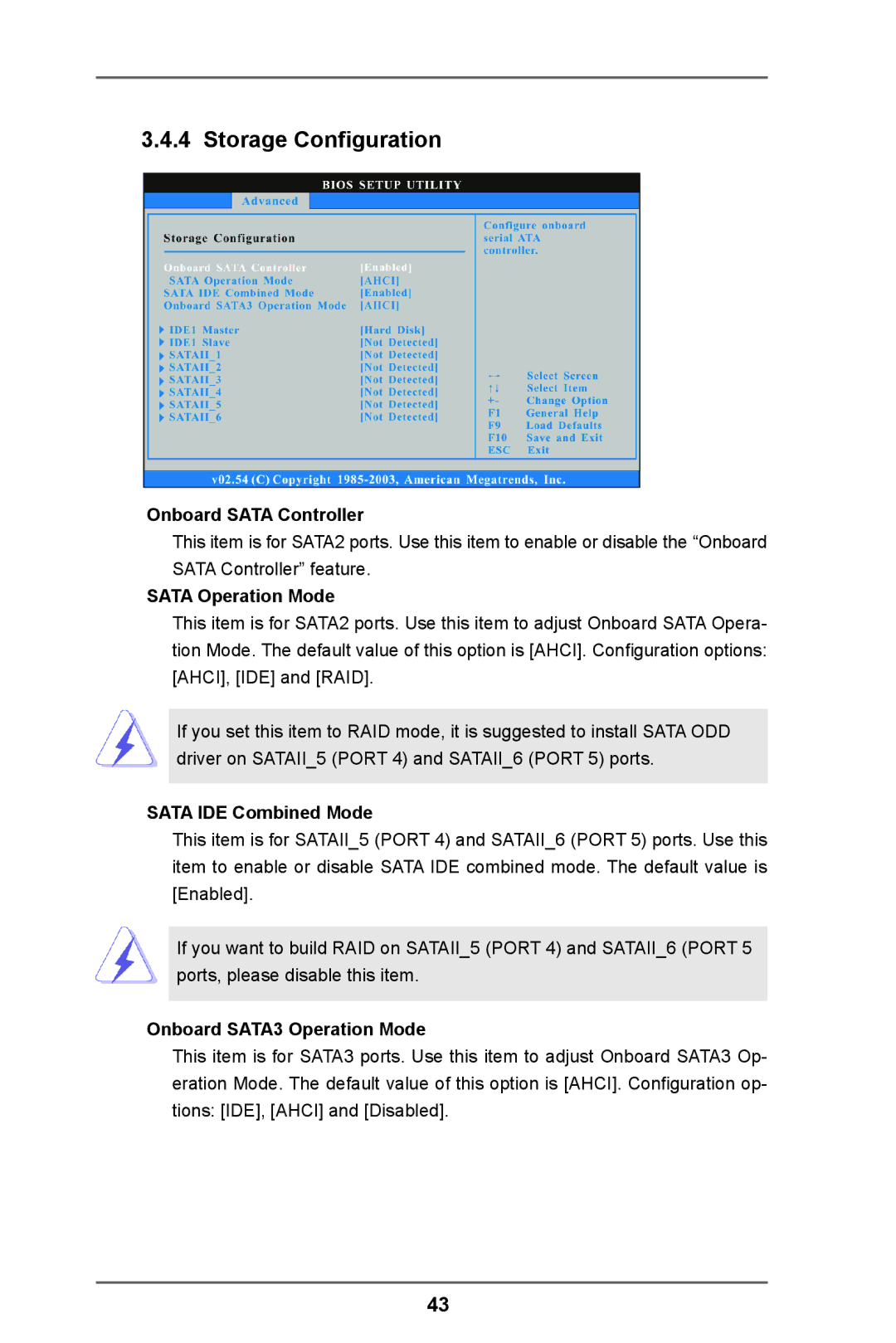 ASRock 980DE3/U3S3 manual Storage Configuration, Onboard Sata Controller, Sata Operation Mode, Sata IDE Combined Mode 