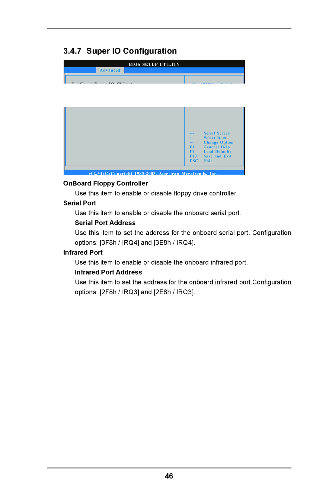 ASRock 980DE3/U3S3 manual Super IO Configuration 