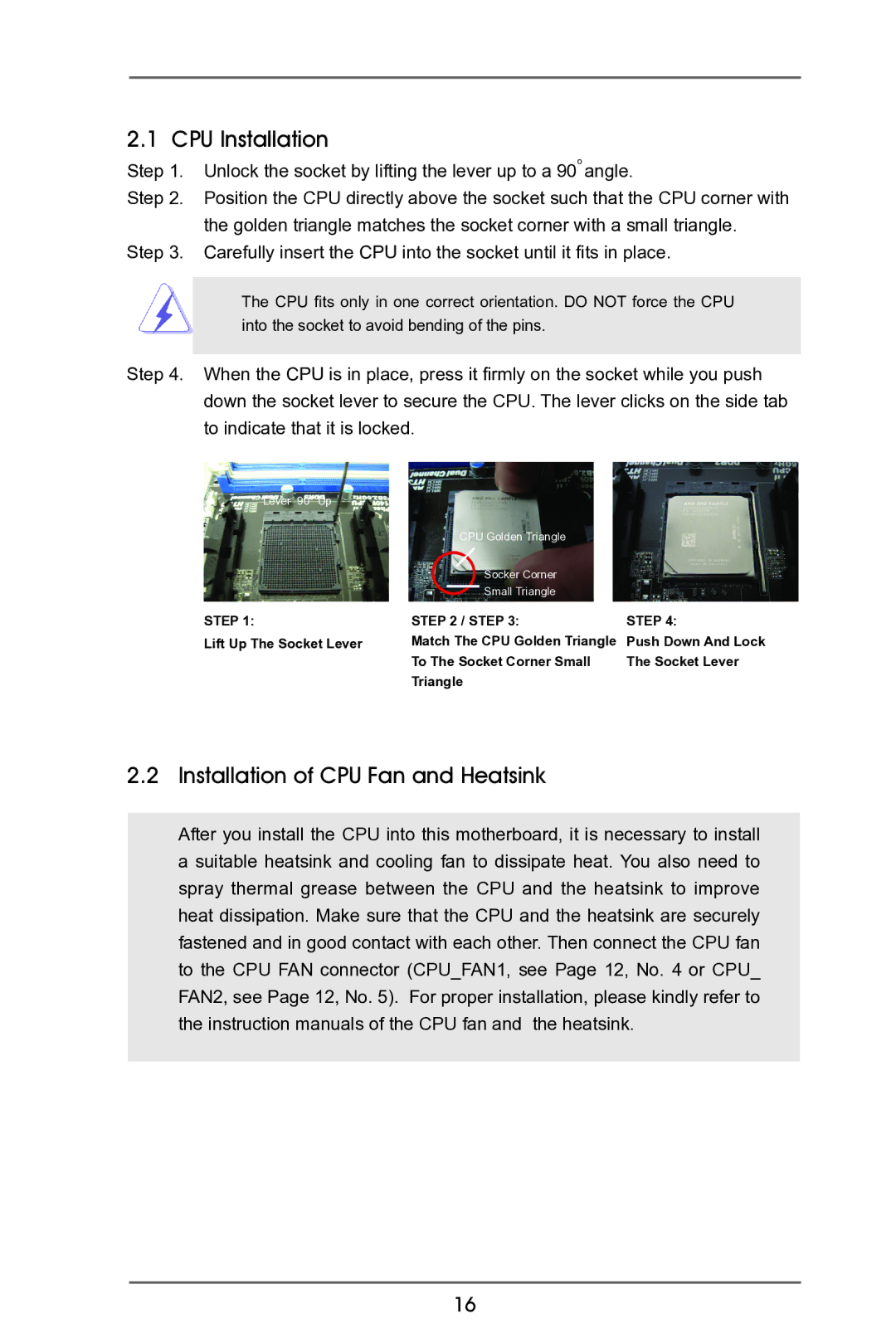 ASRock 990FX Extreme3 manual CPU Installation, Installation of CPU Fan and Heatsink 