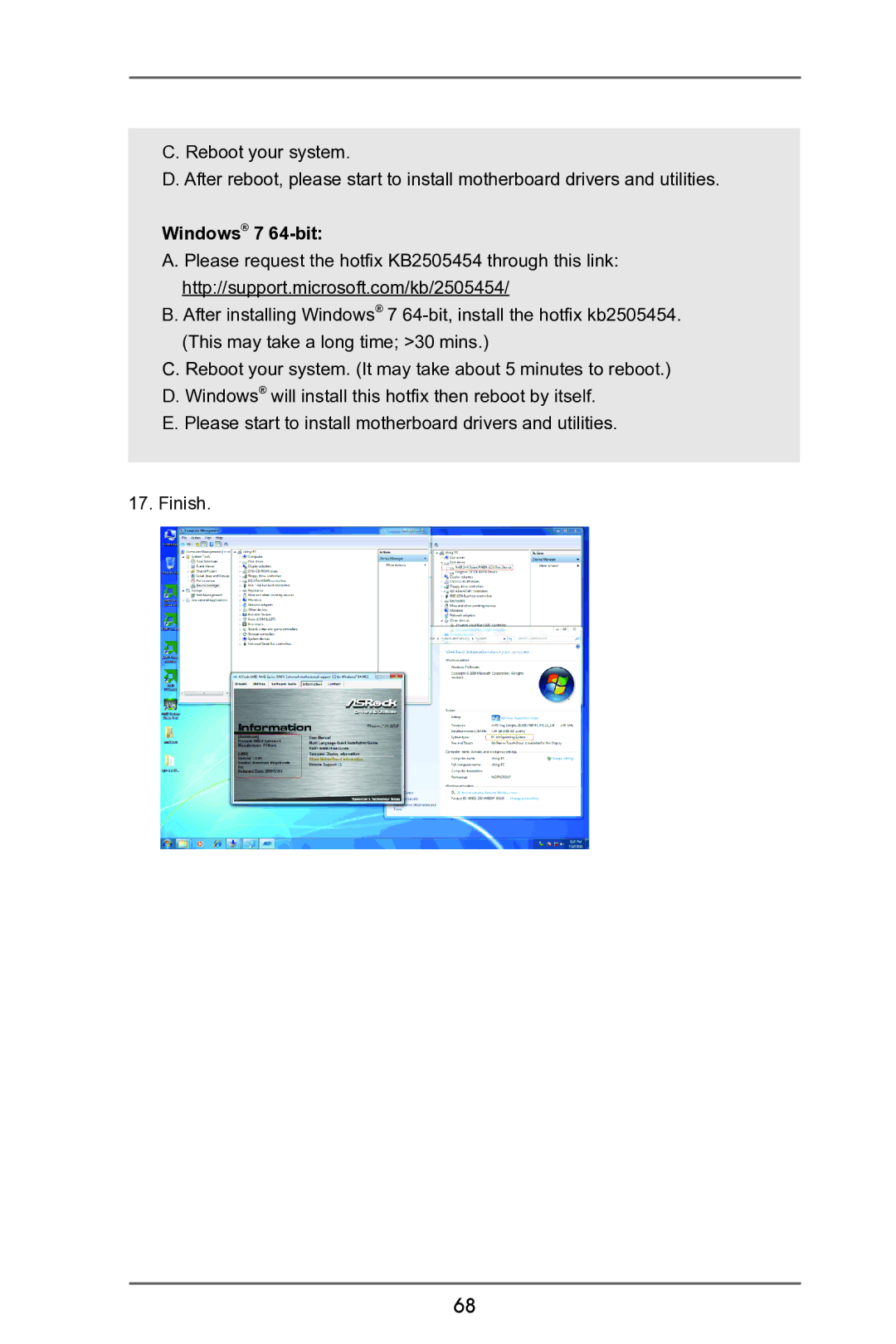 ASRock 990FX Extreme3 manual Windows 7 64-bit 