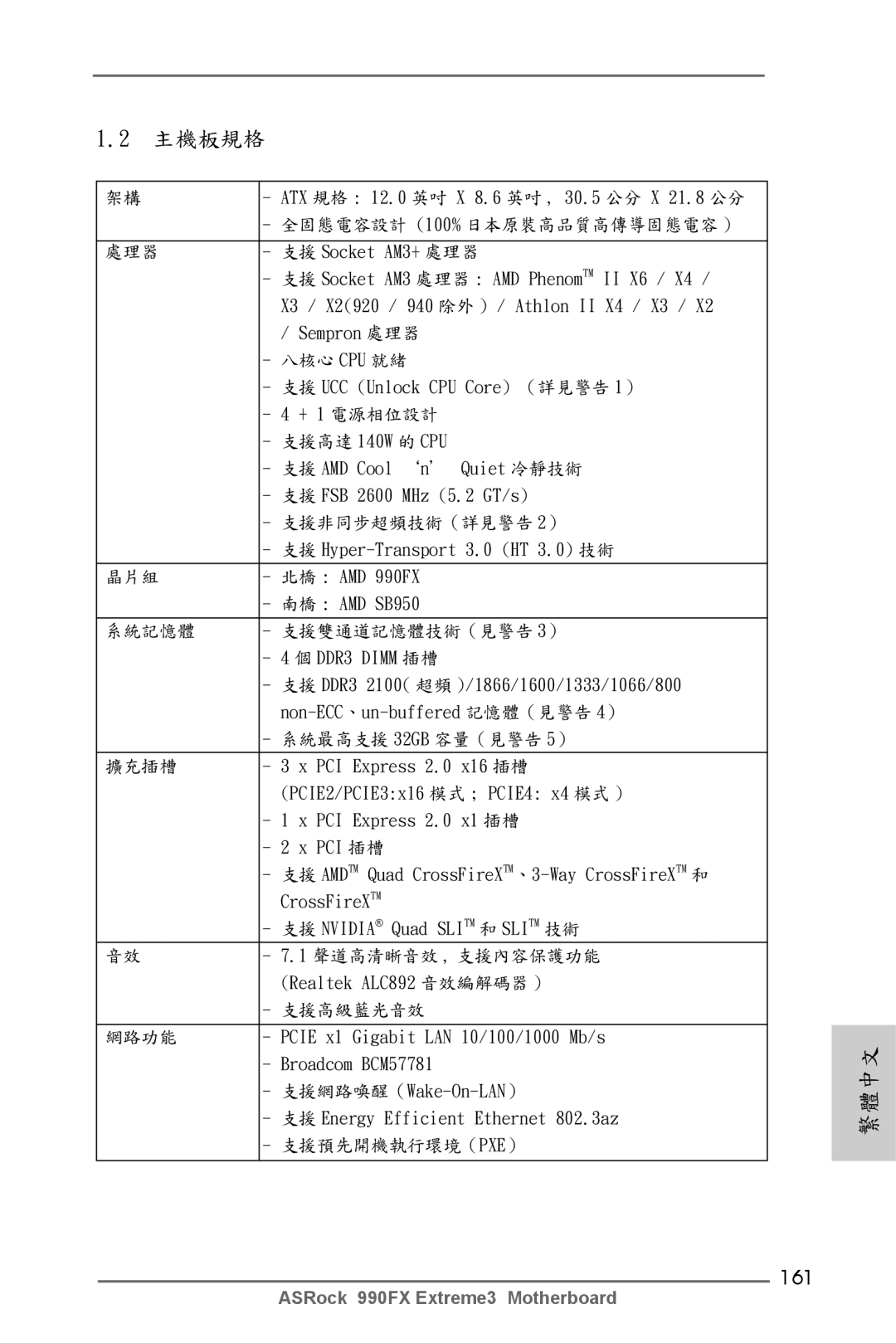 ASRock 990FX Extreme3 manual 161 