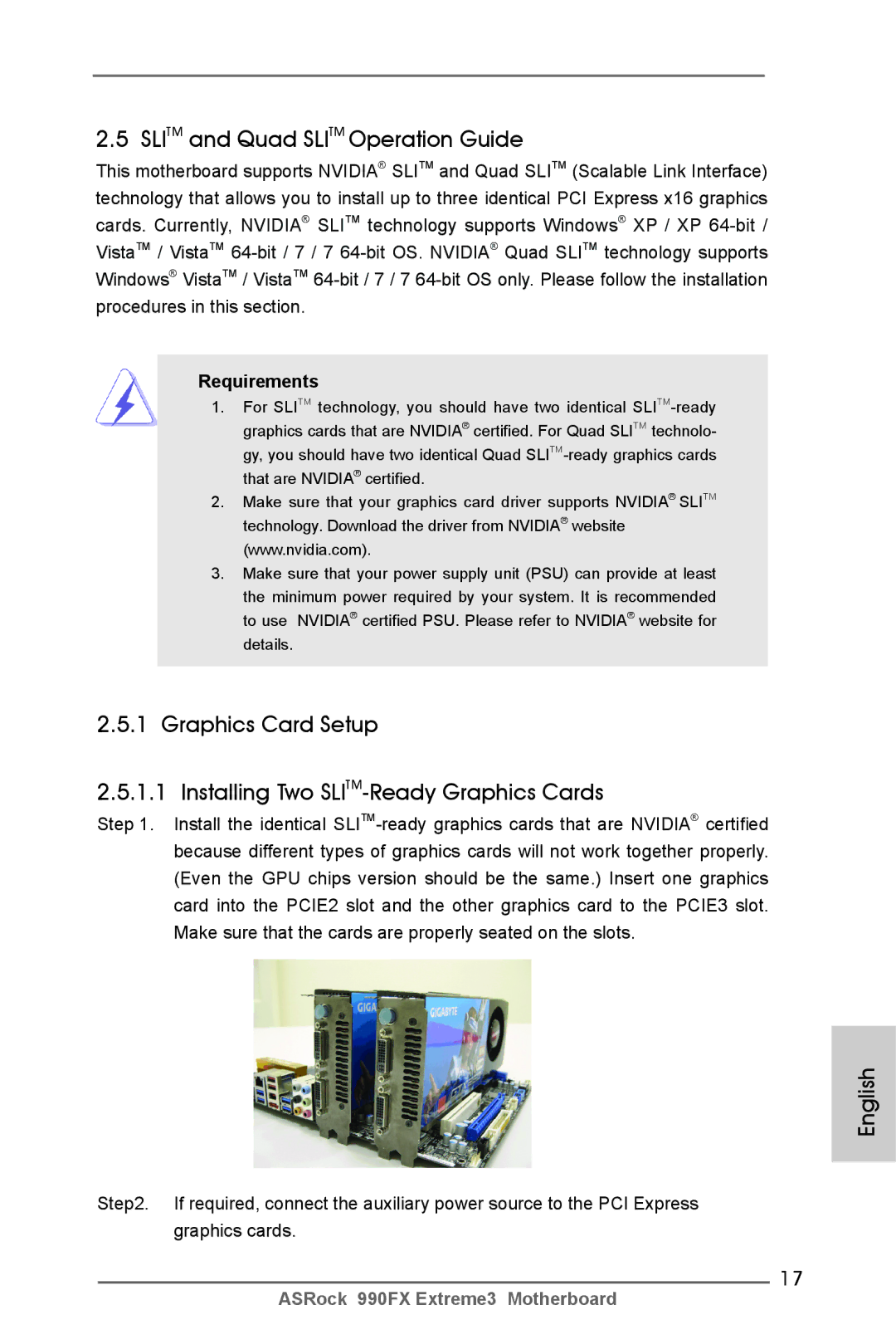 ASRock 990FX Extreme3 manual Slitm and Quad Slitm Operation Guide, Requirements 