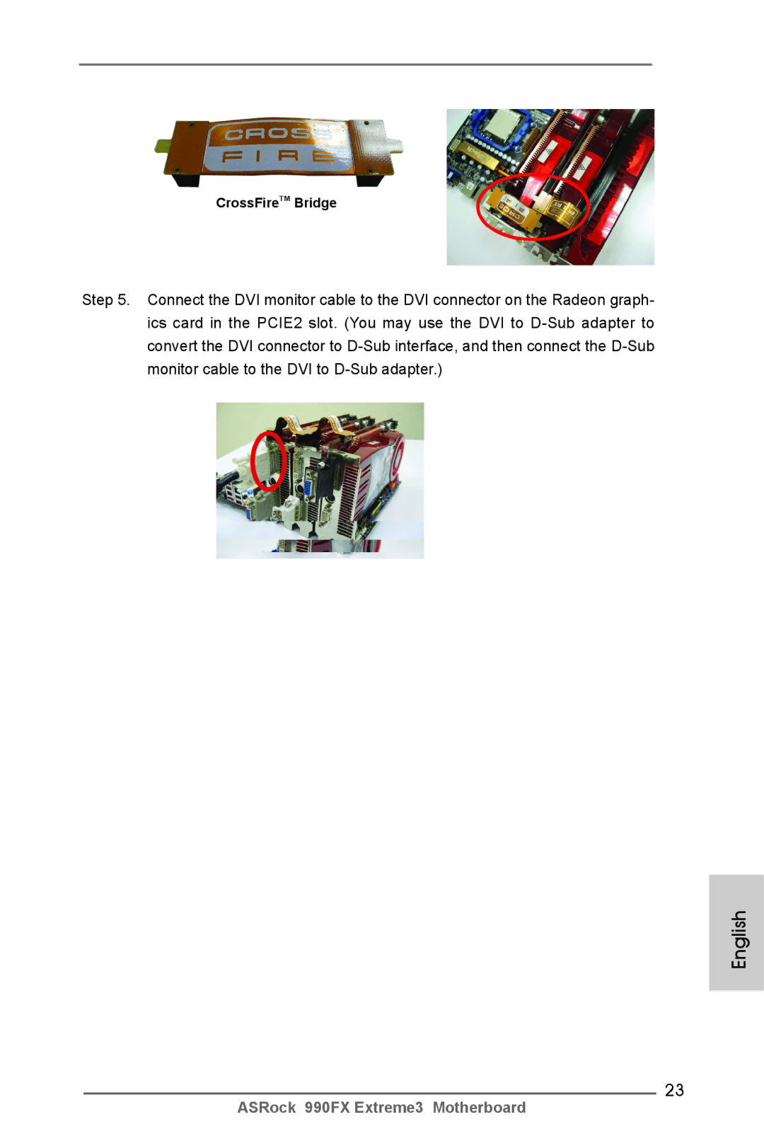 ASRock 990FX Extreme3 manual CrossFireTM Bridge 