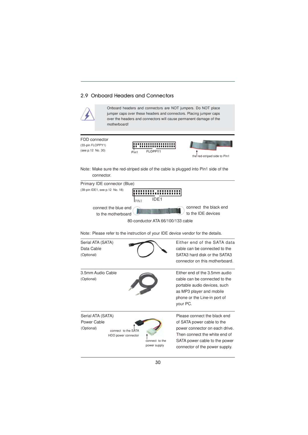 ASRock 990FX Extreme4 manual Onboard Headers and Connectors 