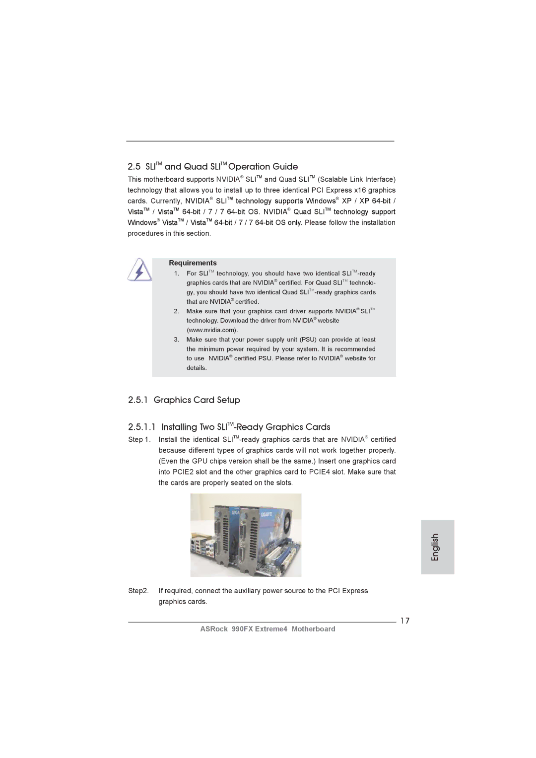 ASRock 990FX Extreme4 manual Slitm and Quad Slitm Operation Guide, Requirements 