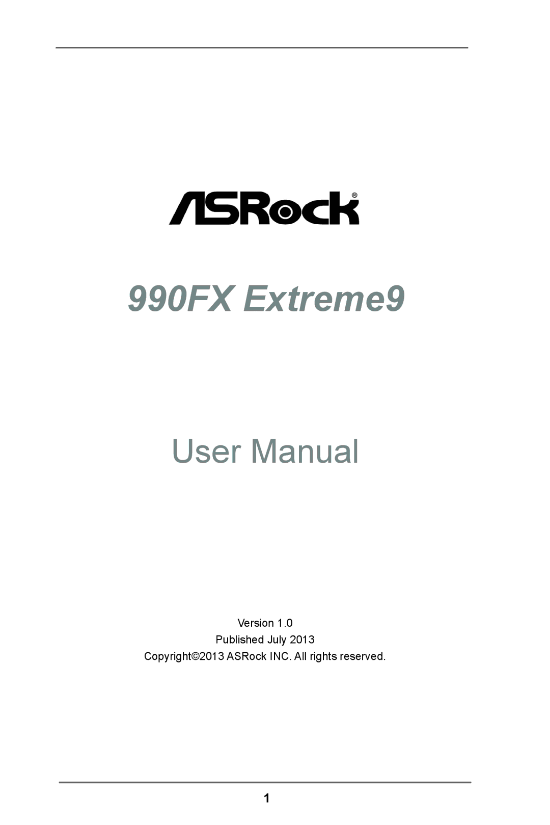 ASRock 990FX Extreme9 manual 