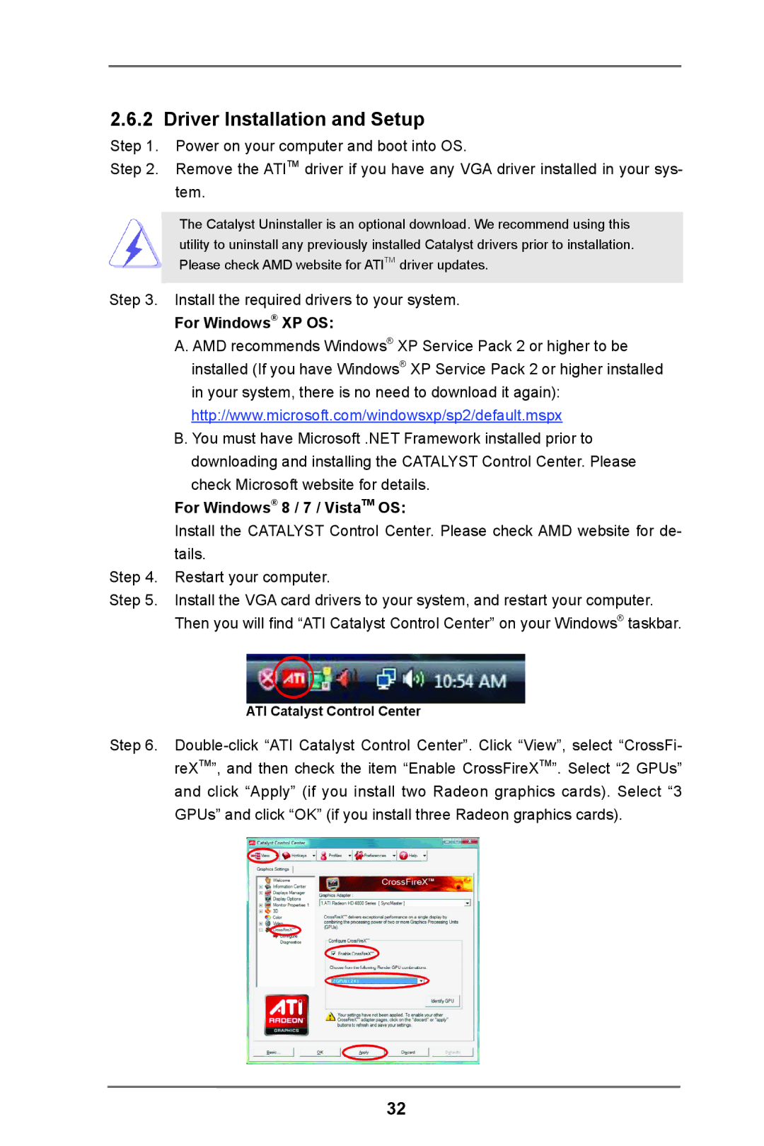 ASRock 990FX Extreme9 manual For Windows XP OS, For Windows 8 / 7 / VistaTM OS 