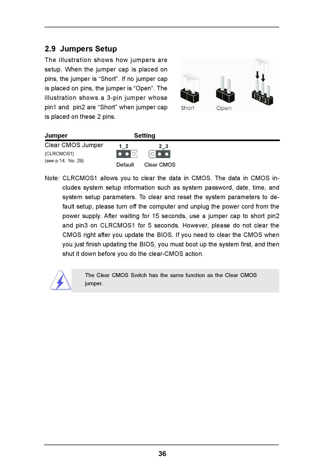 ASRock 990FX Extreme9 manual Jumpers Setup, Jumper Setting 