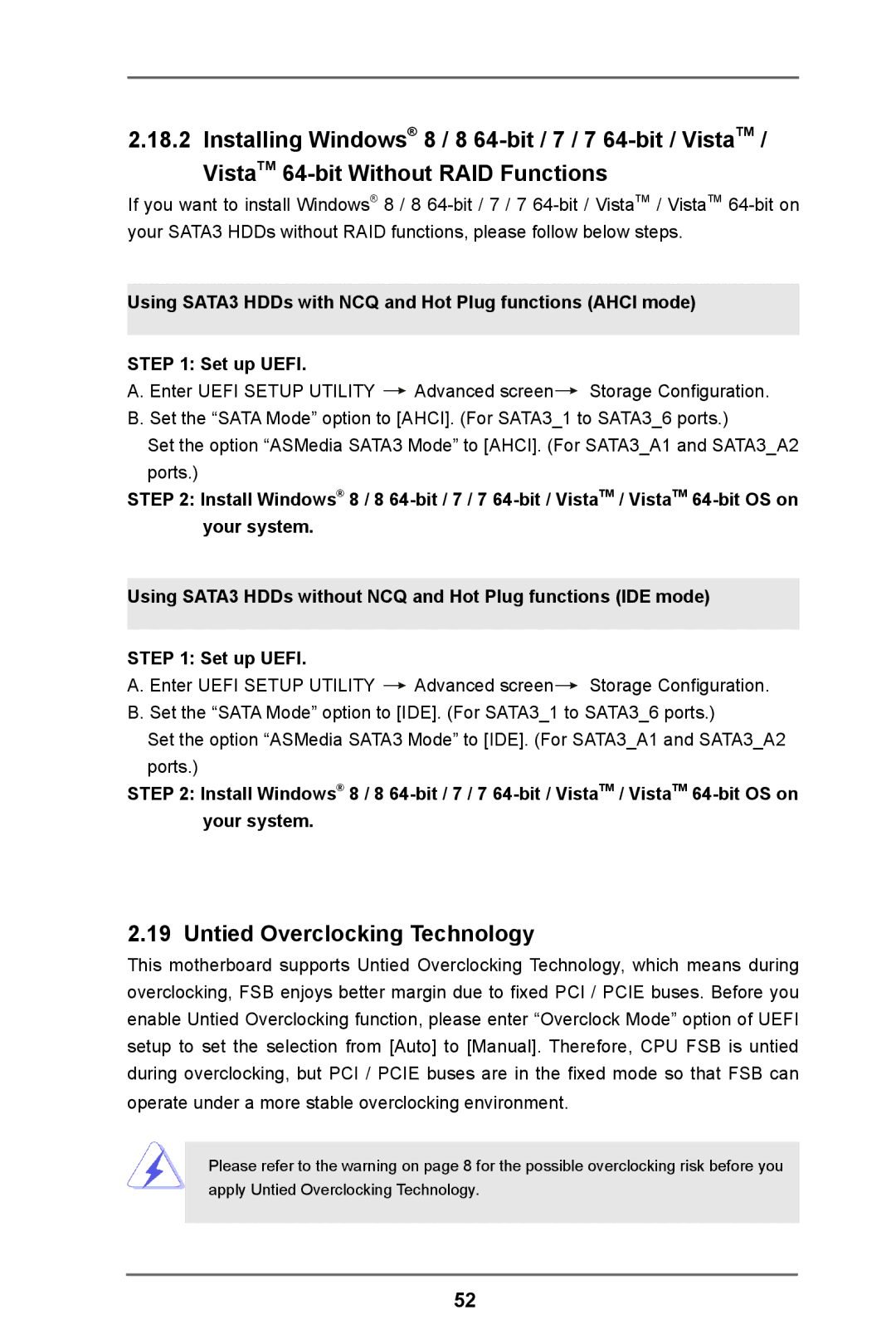 ASRock 990FX Extreme9 manual Untied Overclocking Technology 