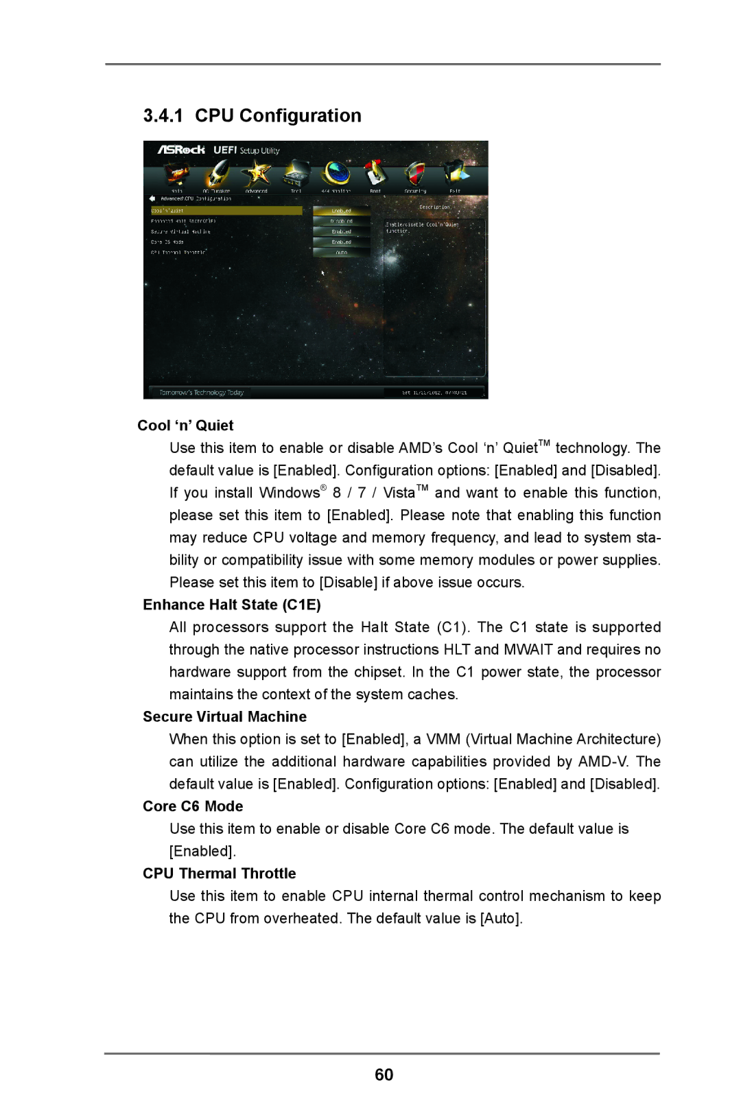 ASRock 990FX Extreme9 manual CPU Configuration 