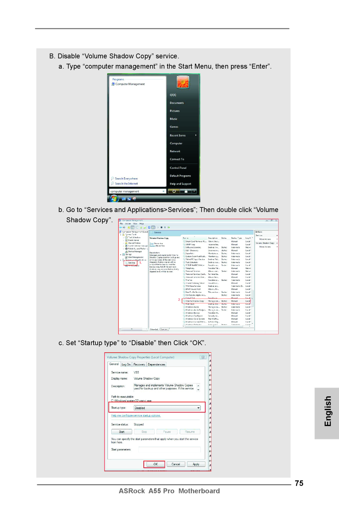 ASRock A55 Pro manual English 