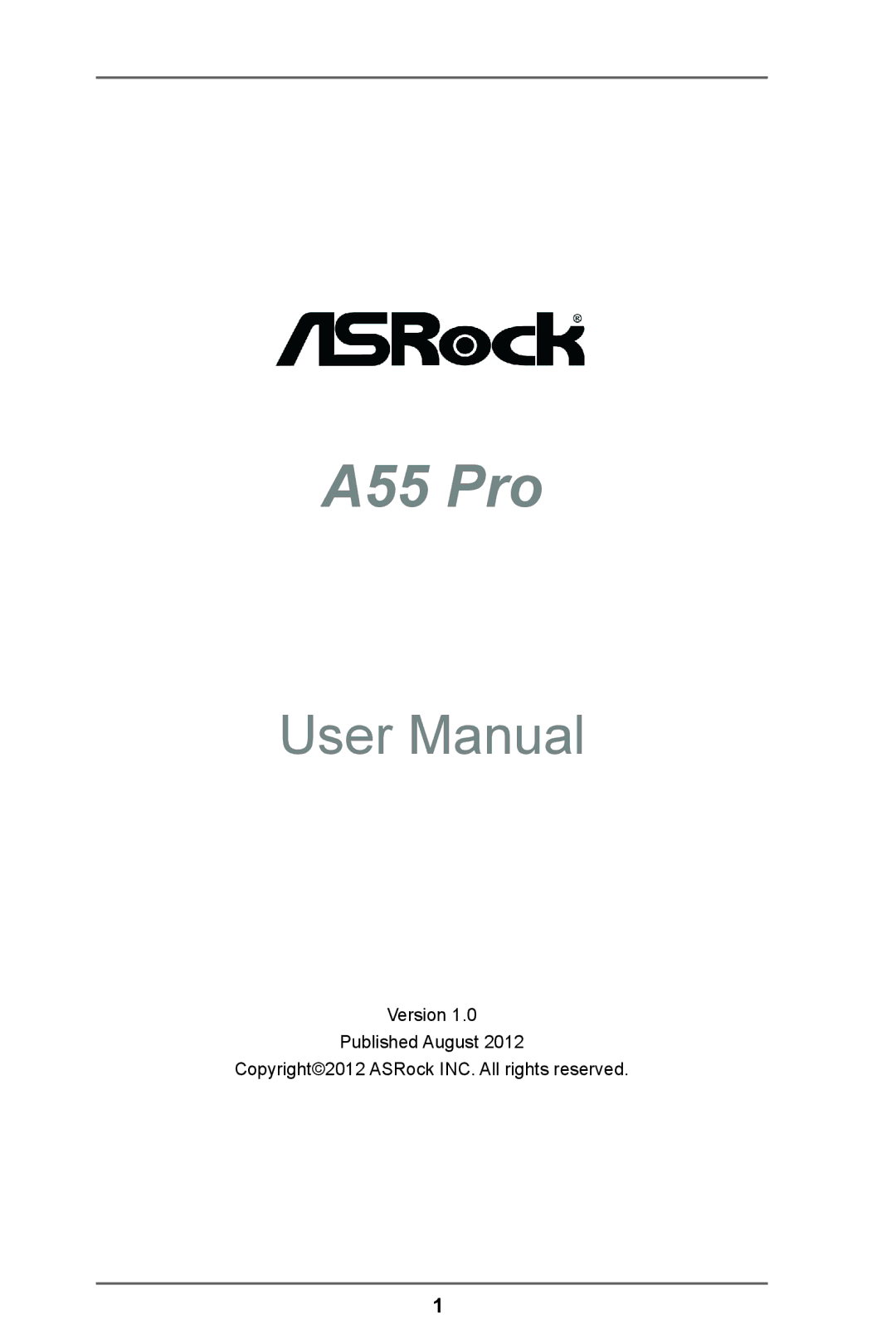 ASRock A55 Pro manual 