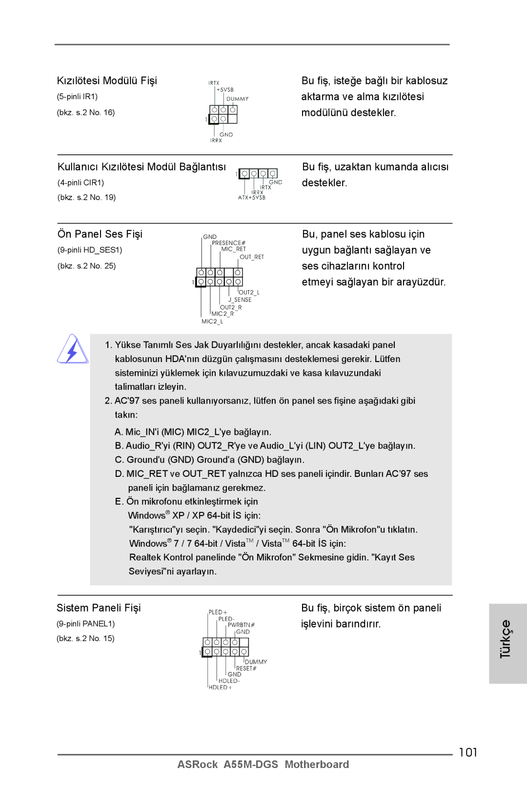 ASRock A55M-DGS manual 101 