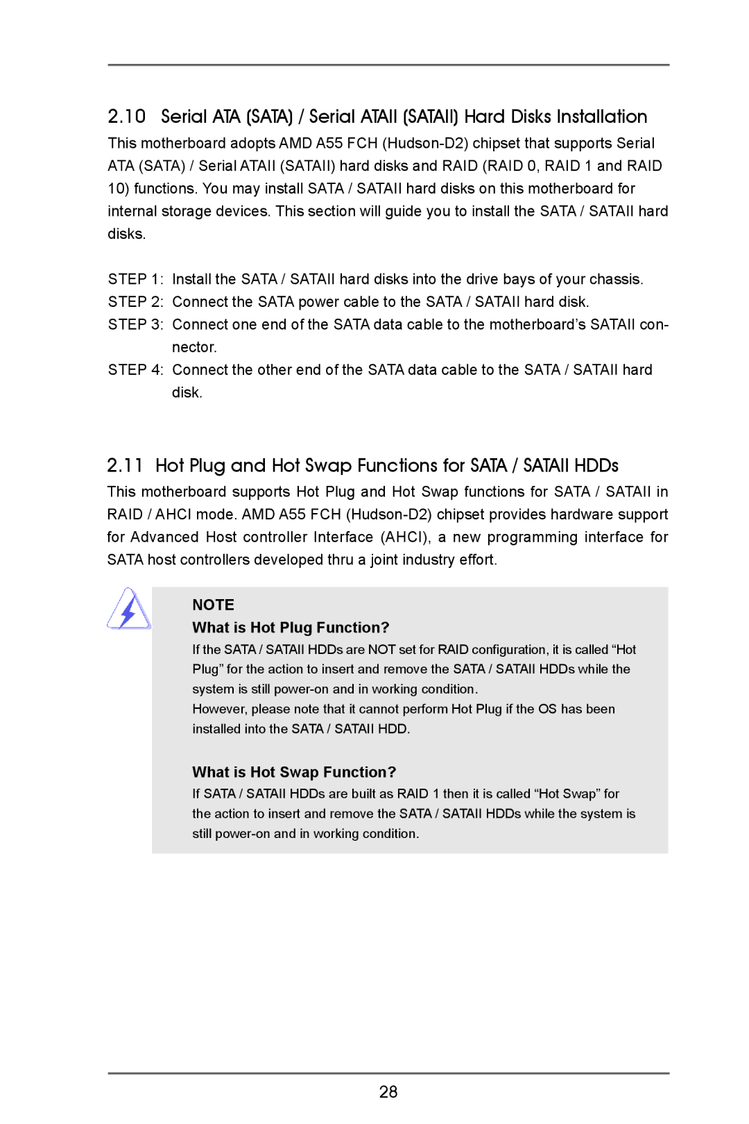 ASRock A55M-VS manual Hot Plug and Hot Swap Functions for Sata / Sataii HDDs, What is Hot Plug Function? 