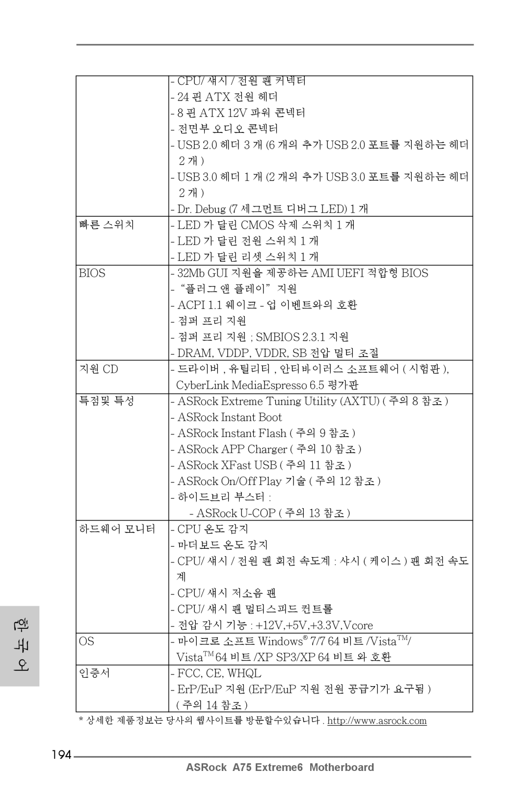 ASRock A75 Extreme6 manual 194 