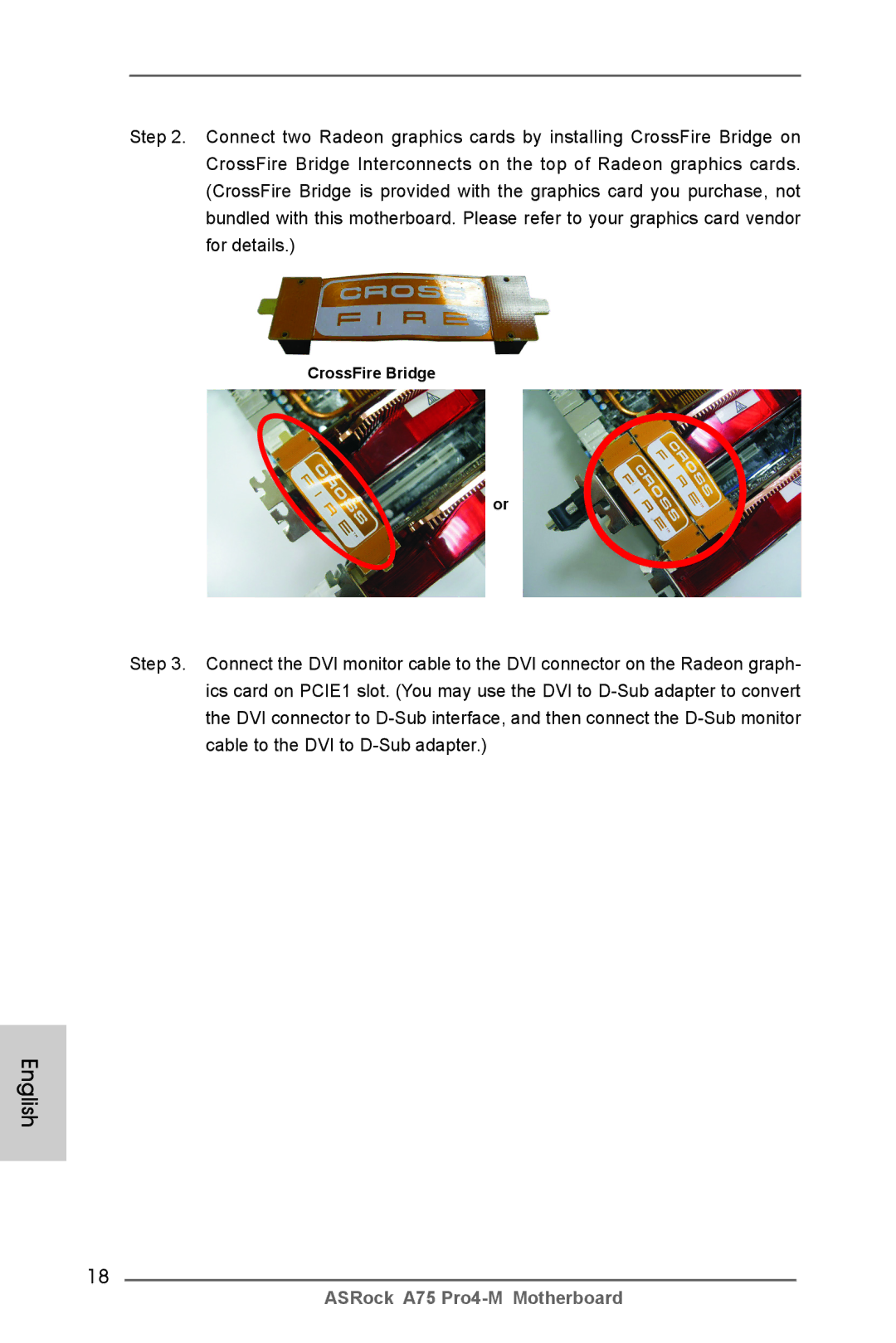 ASRock A75 Pro4-M manual CrossFire Bridge 