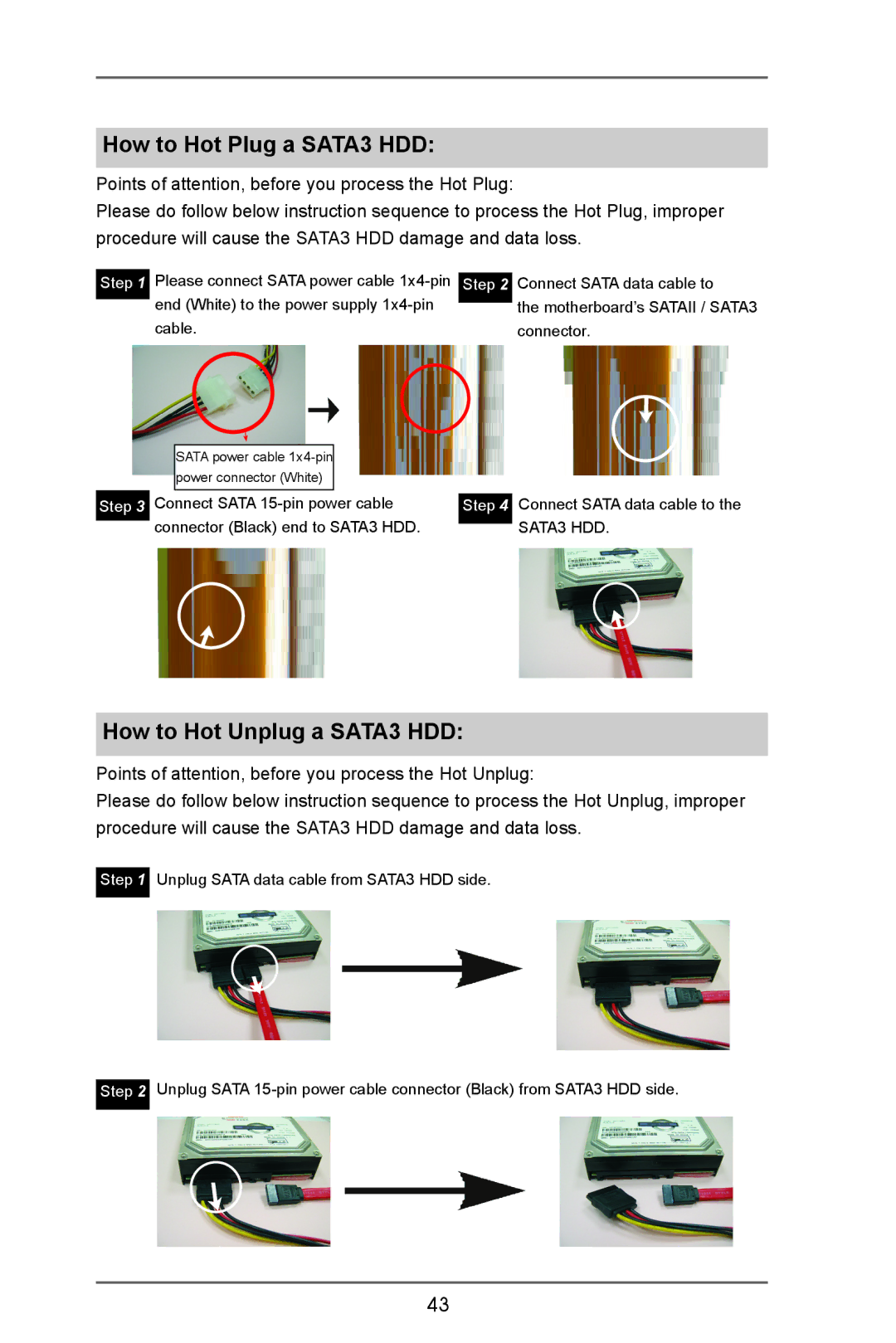 ASRock A75 Pro4/MVP manual How to Hot Plug a SATA3 HDD 