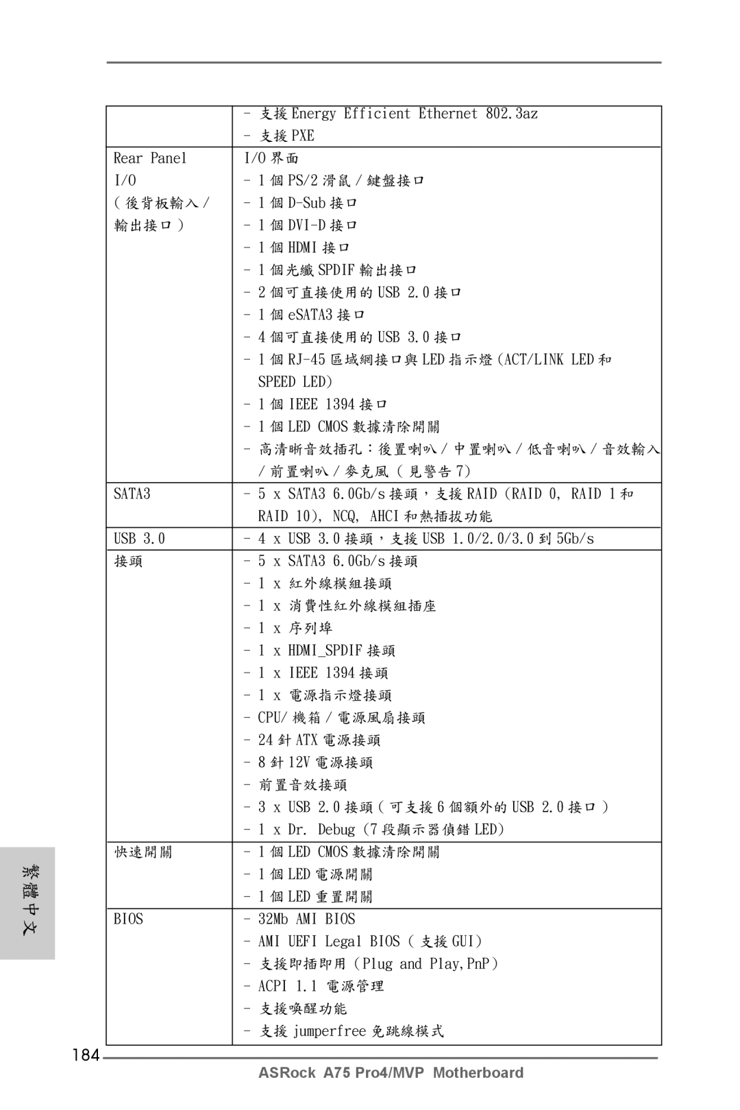 ASRock A75 Pro4/MVP manual 184 