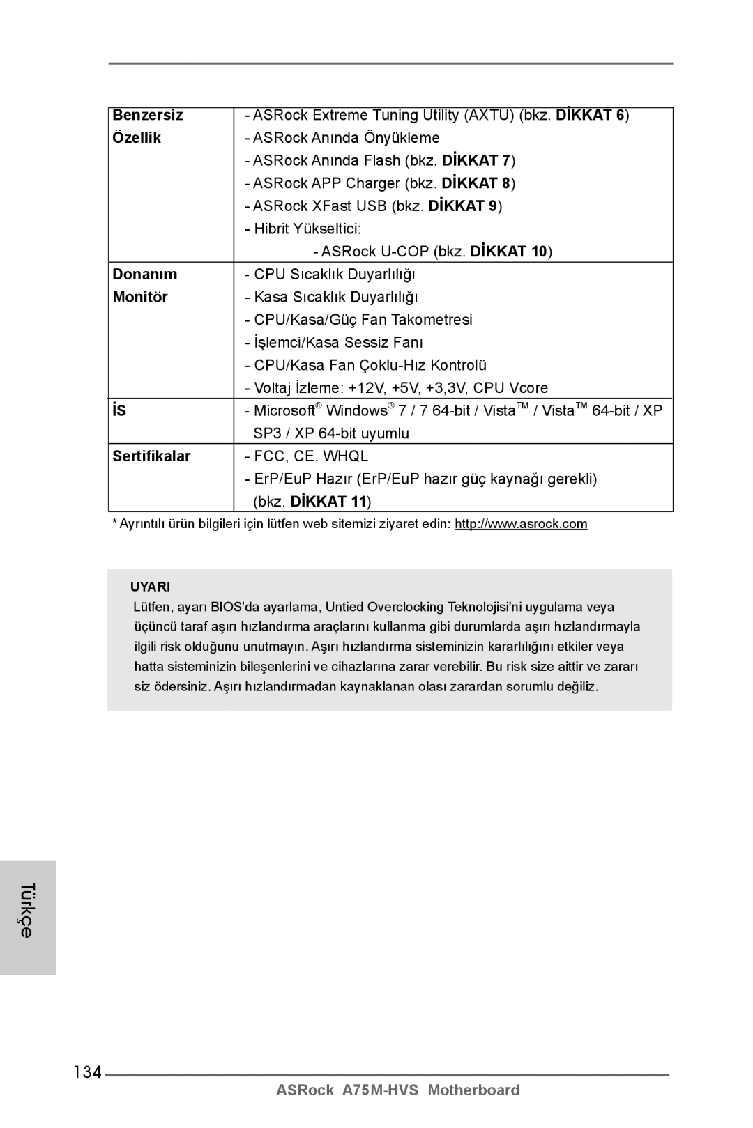 ASRock A75M-HVS manual 134 