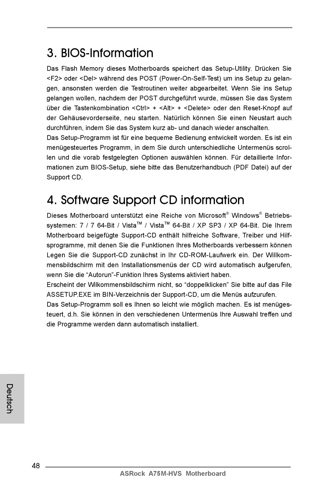 ASRock A75M-HVS manual BIOS-Information 