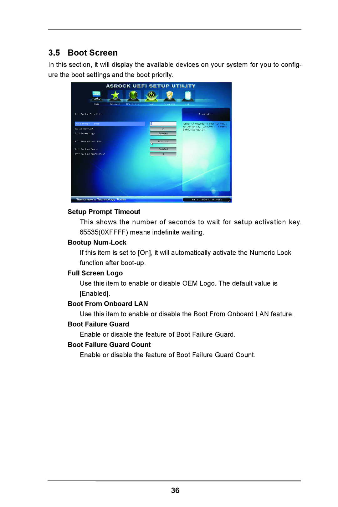 ASRock AD2550-ITX manual Boot Screen 