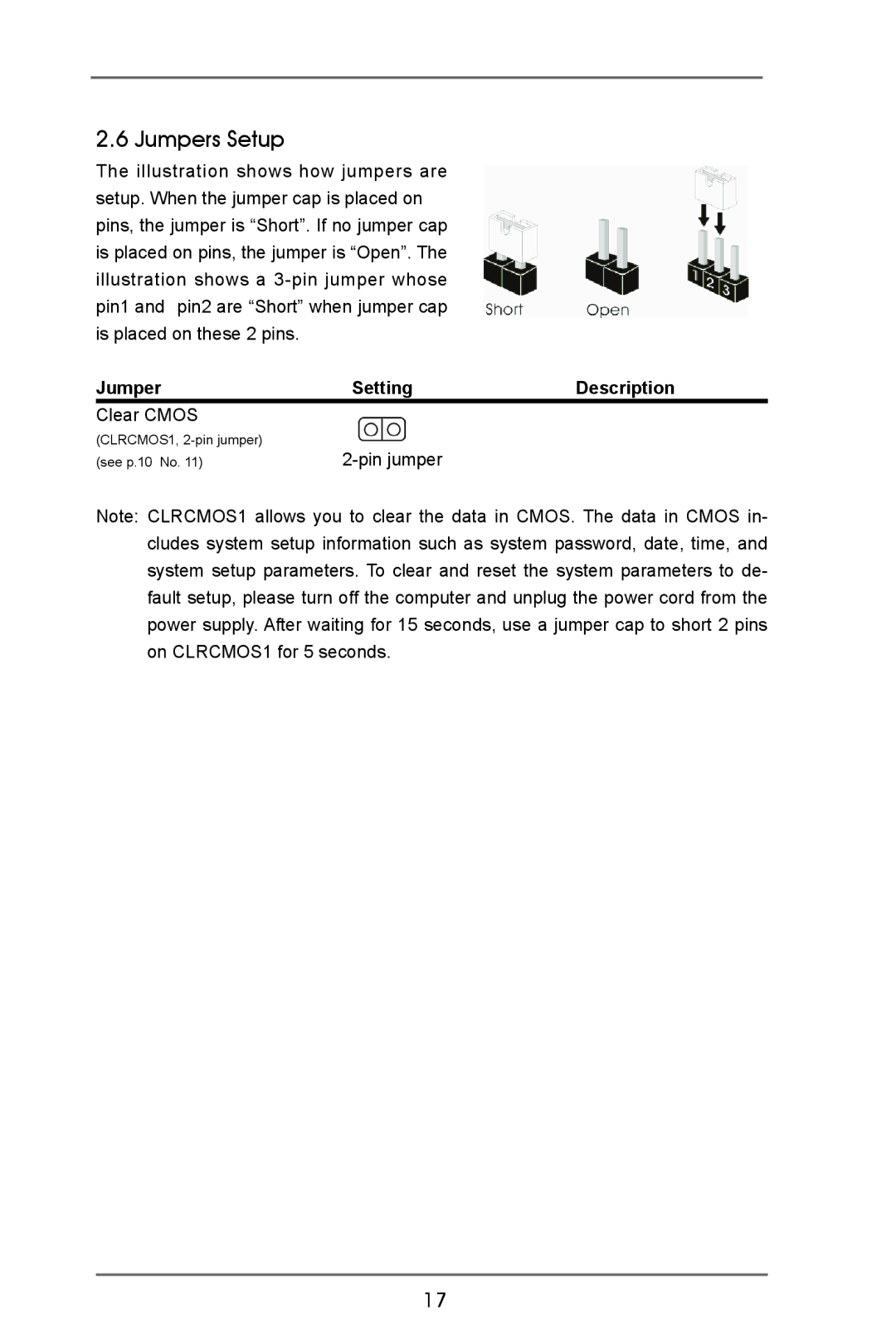 ASRock AD2550B-ITX manual Jumpers Setup, Jumper Setting 