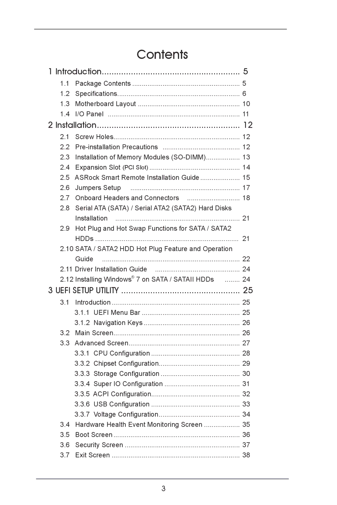 ASRock AD2550B-ITX manual Contents 