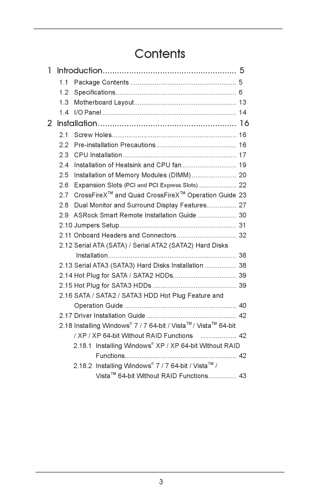 ASRock B75 Pro3 manual Contents 