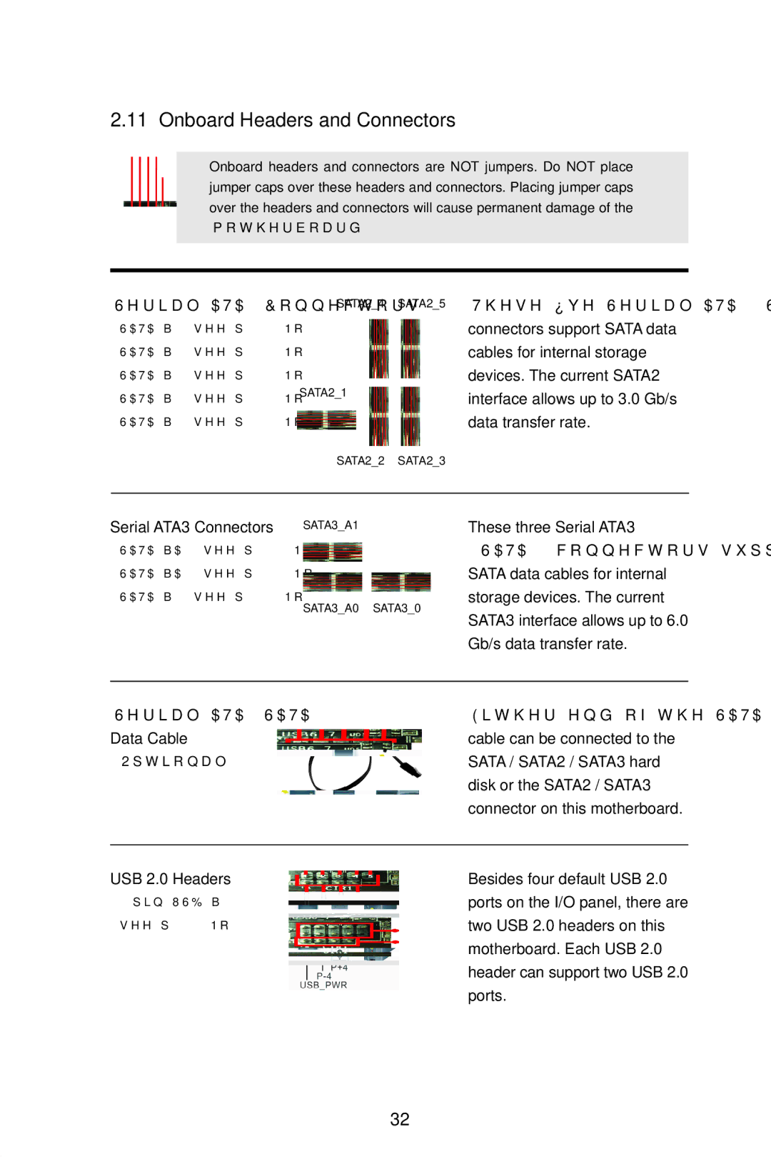 ASRock B75 Pro3 manual Onboard Headers and Connectors, Serial ATA2 Connectors 