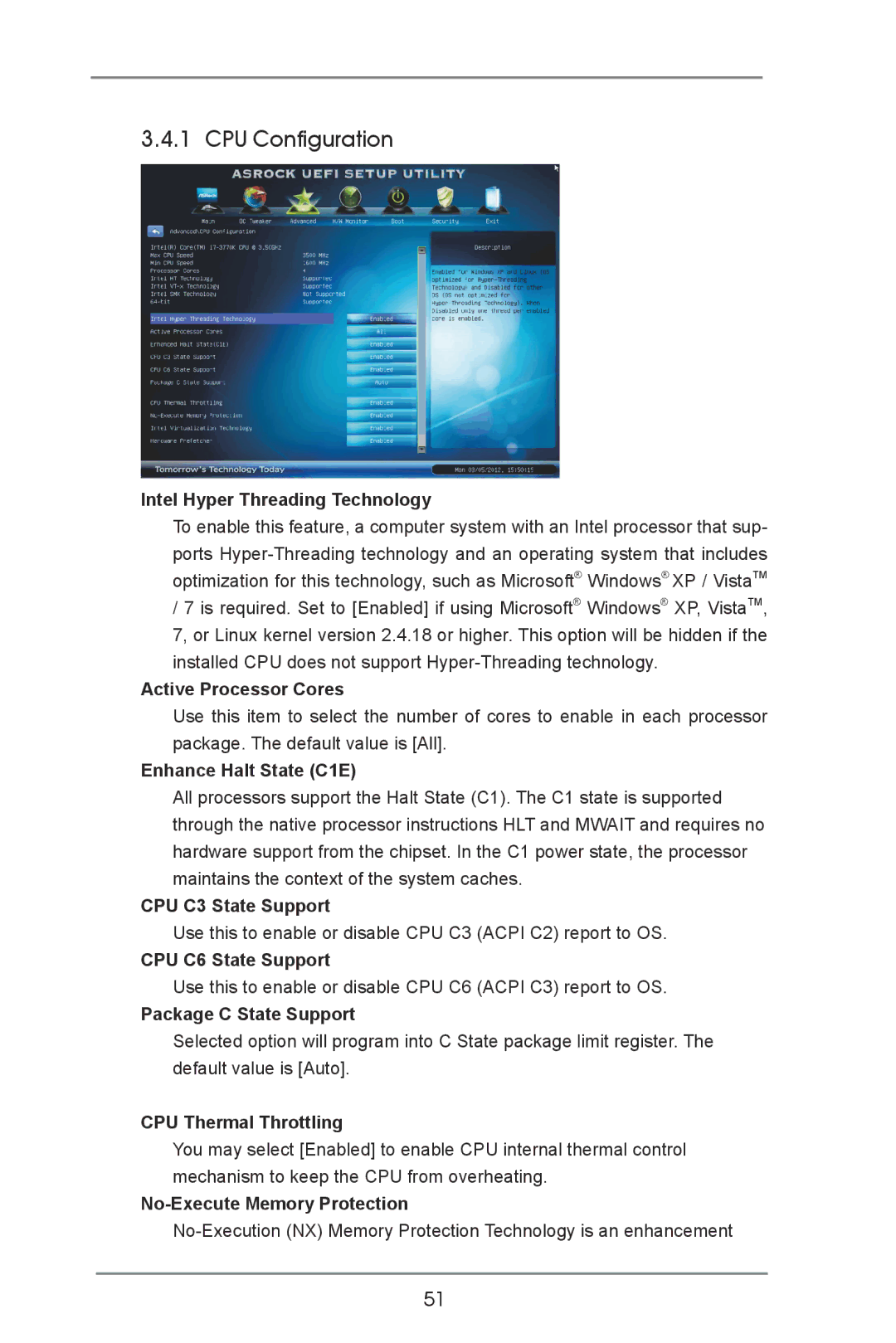 ASRock B75 Pro3 manual CPU Configuration 