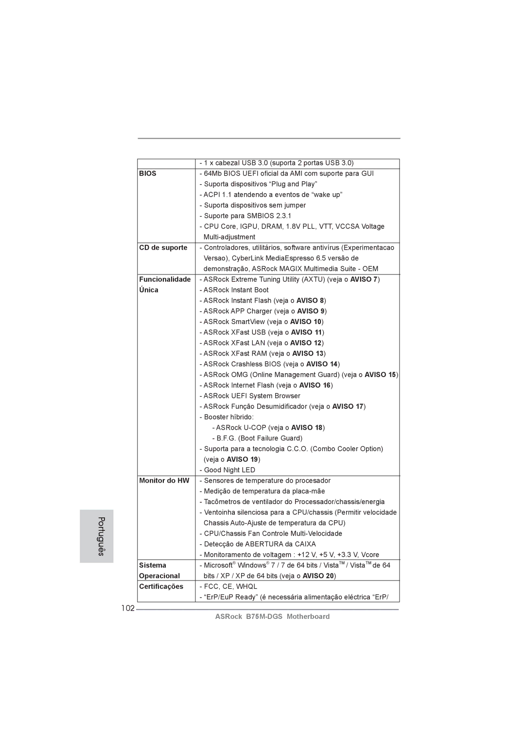 ASRock B75M-DGS manual 102 