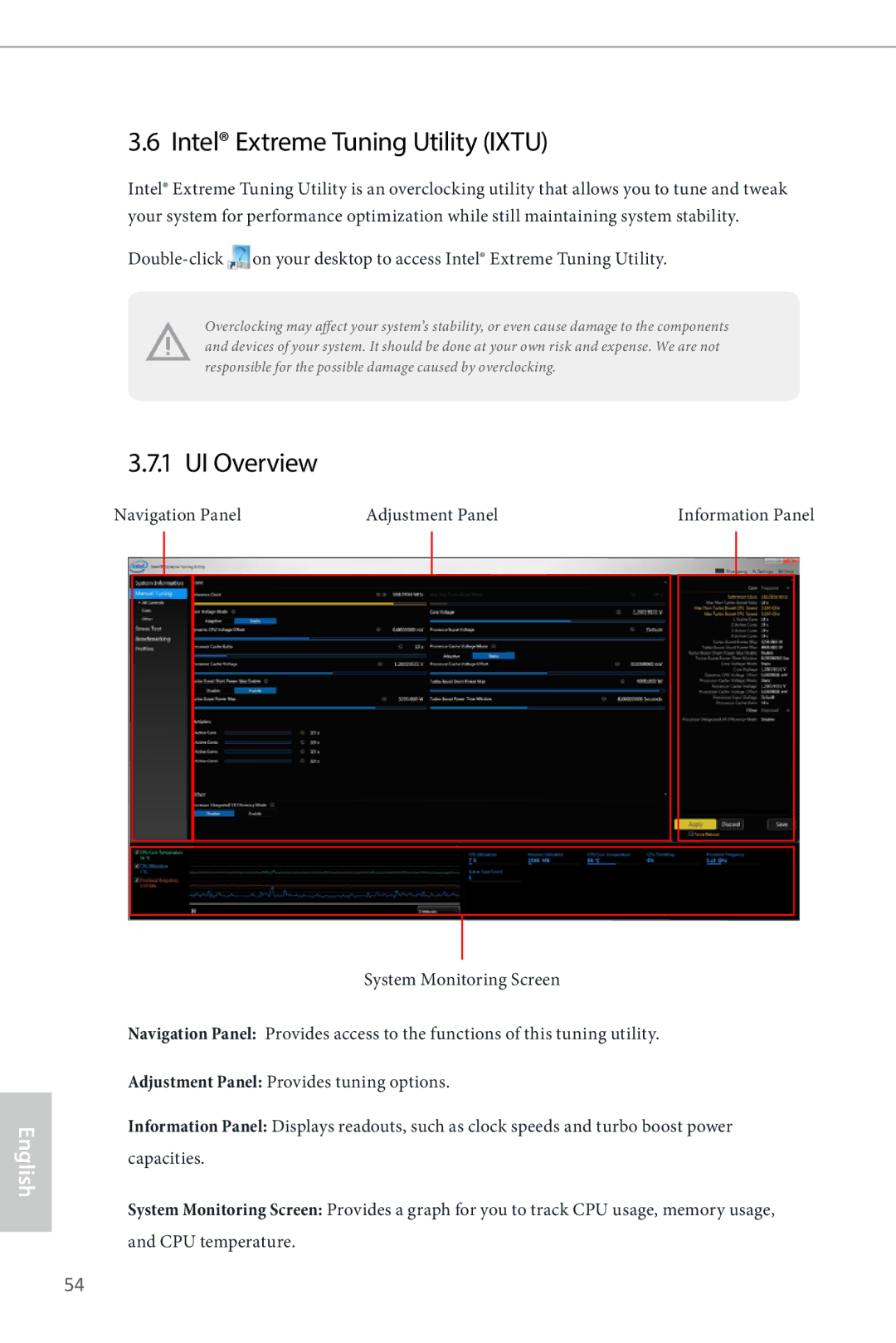 ASRock B85 Pro4 manual Intel Extreme Tuning Utility Ixtu, UI Overview 