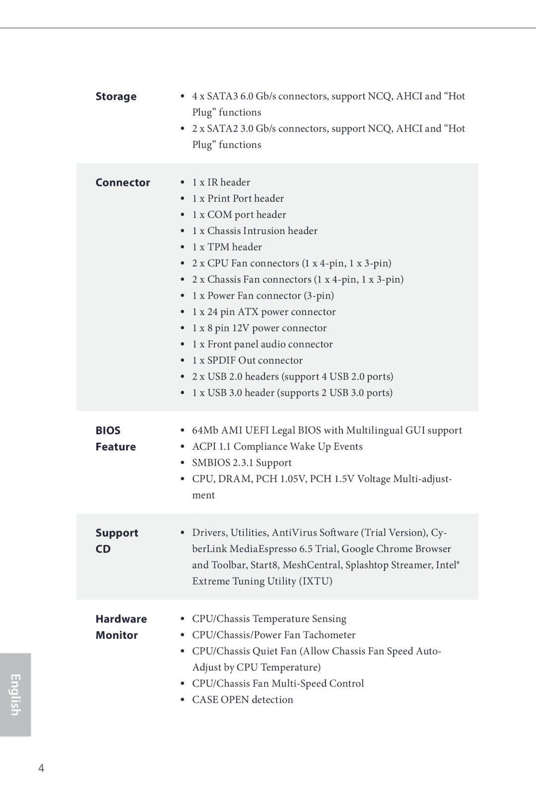 ASRock B85M Pro4 manual Bios 