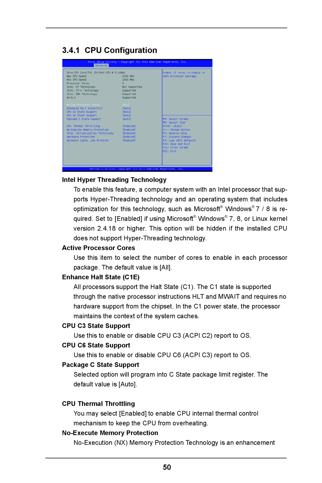 ASRock C216 WS manual CPU Configuration 