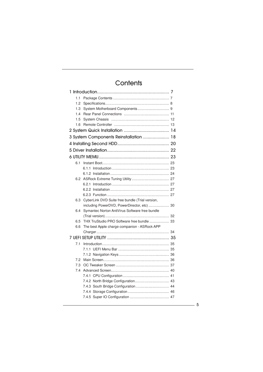 ASRock CoreHT Series manual Contents 