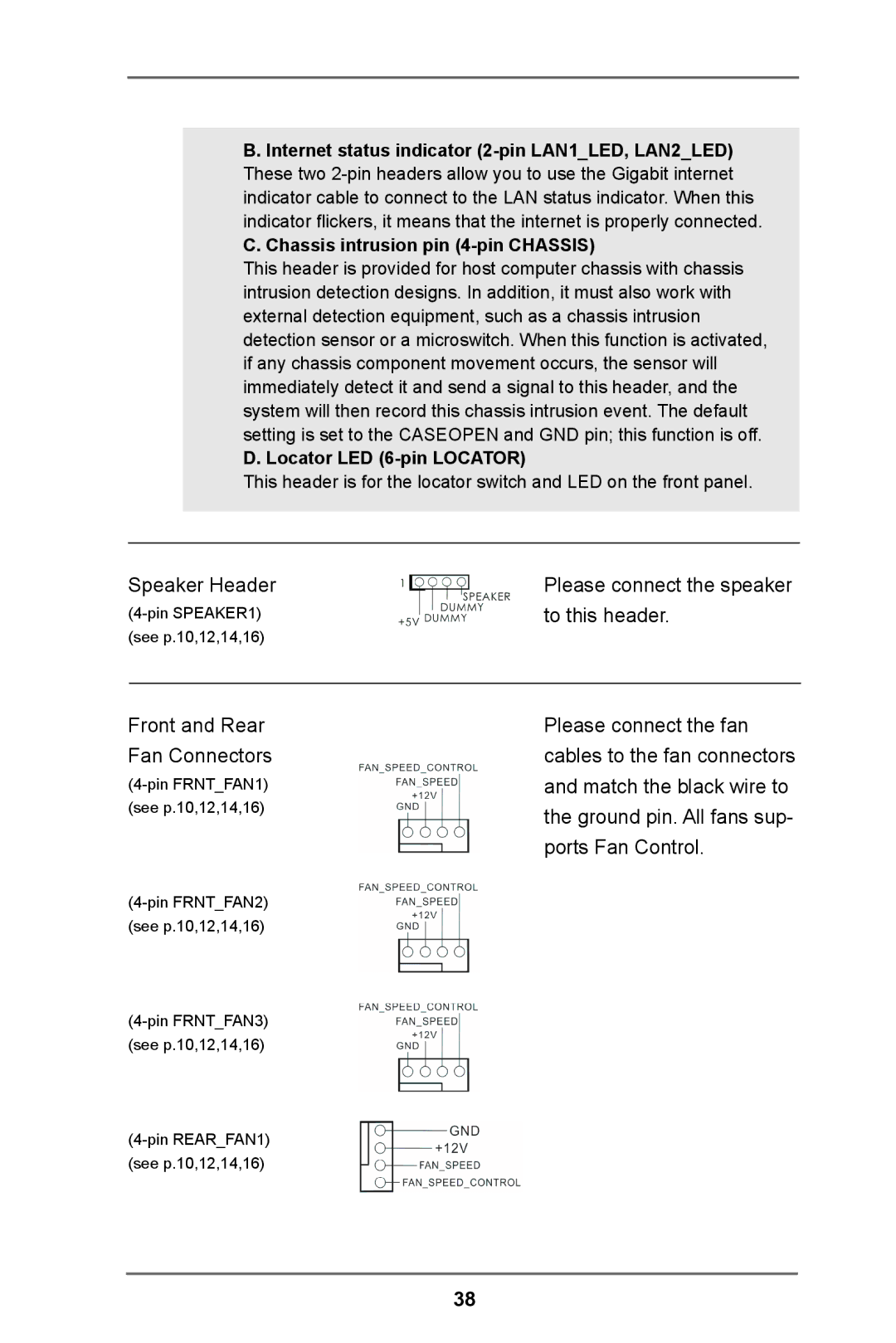 ASRock E3C204 manual Speaker Header 