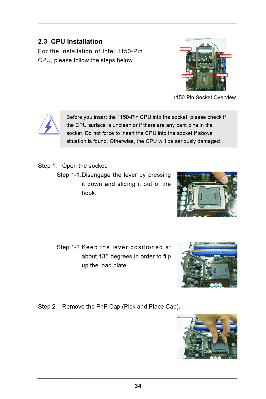 ASRock E3C224 manual CPU Installation 