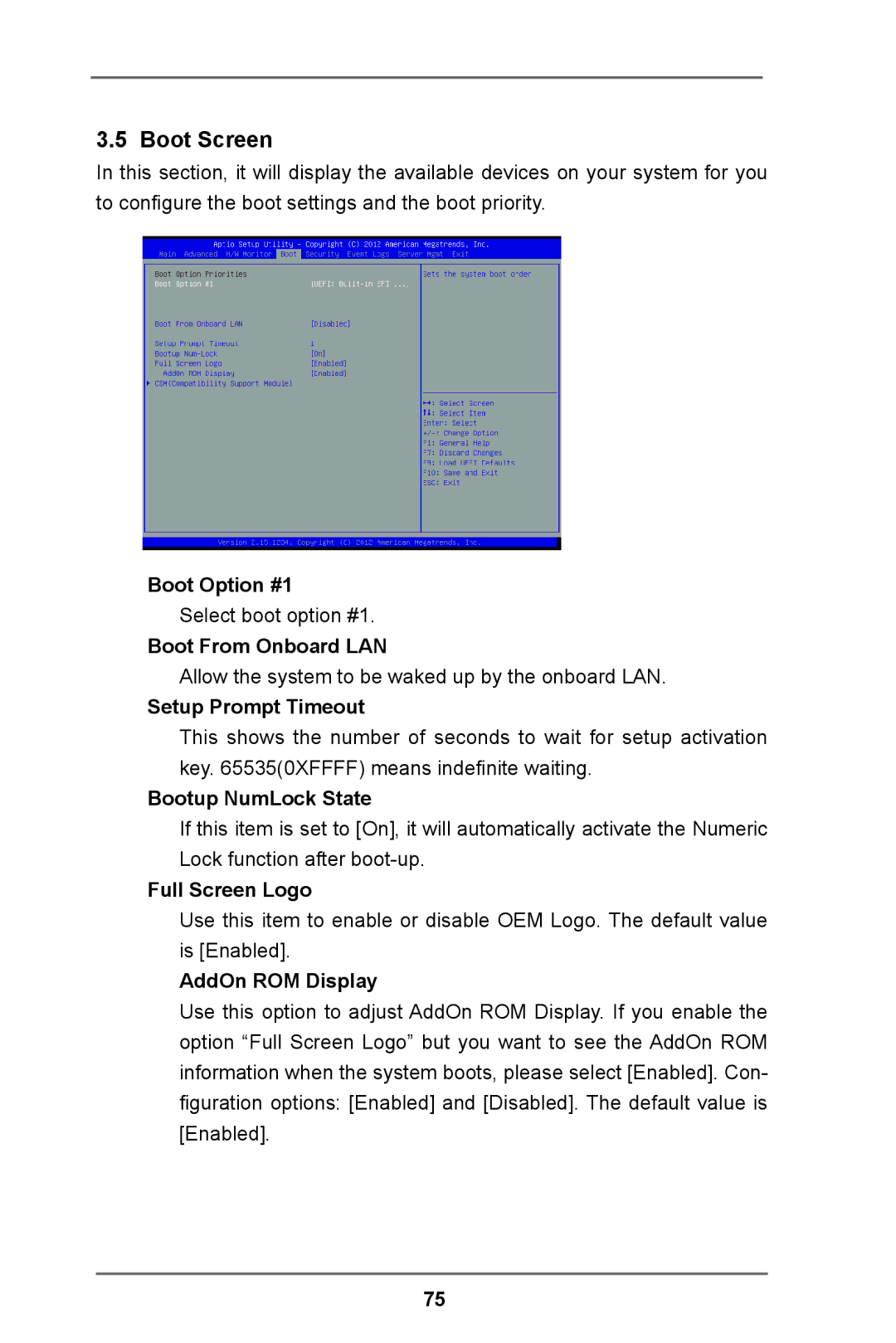 ASRock E3C224 manual Boot Screen 