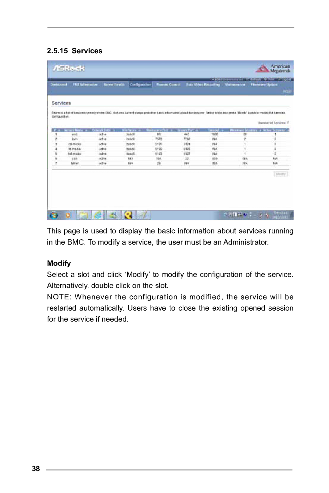 ASRock E3C224 manual Services, Modify 