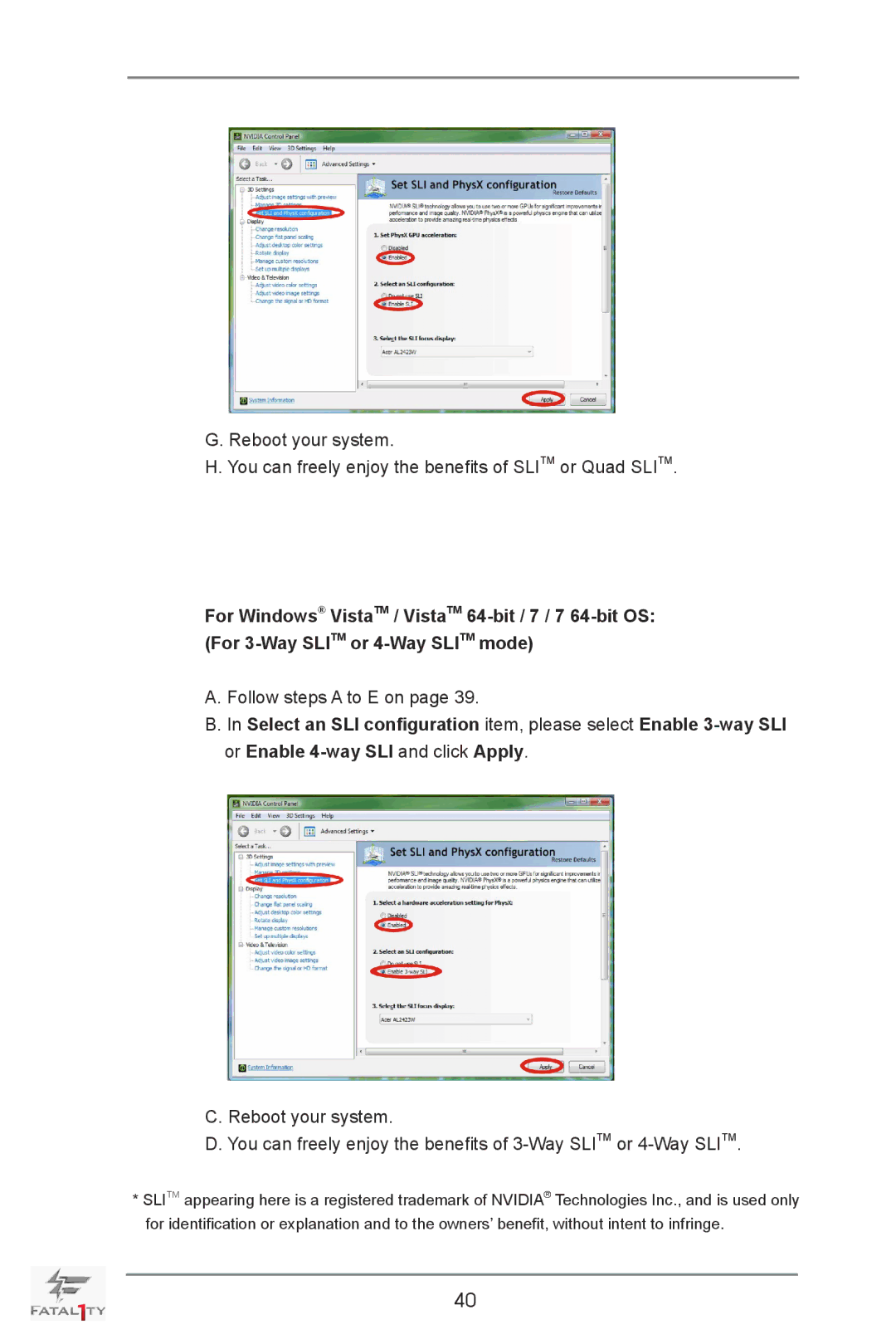 ASRock Fatal1ty X79 Champion manual Follow steps a to E on 