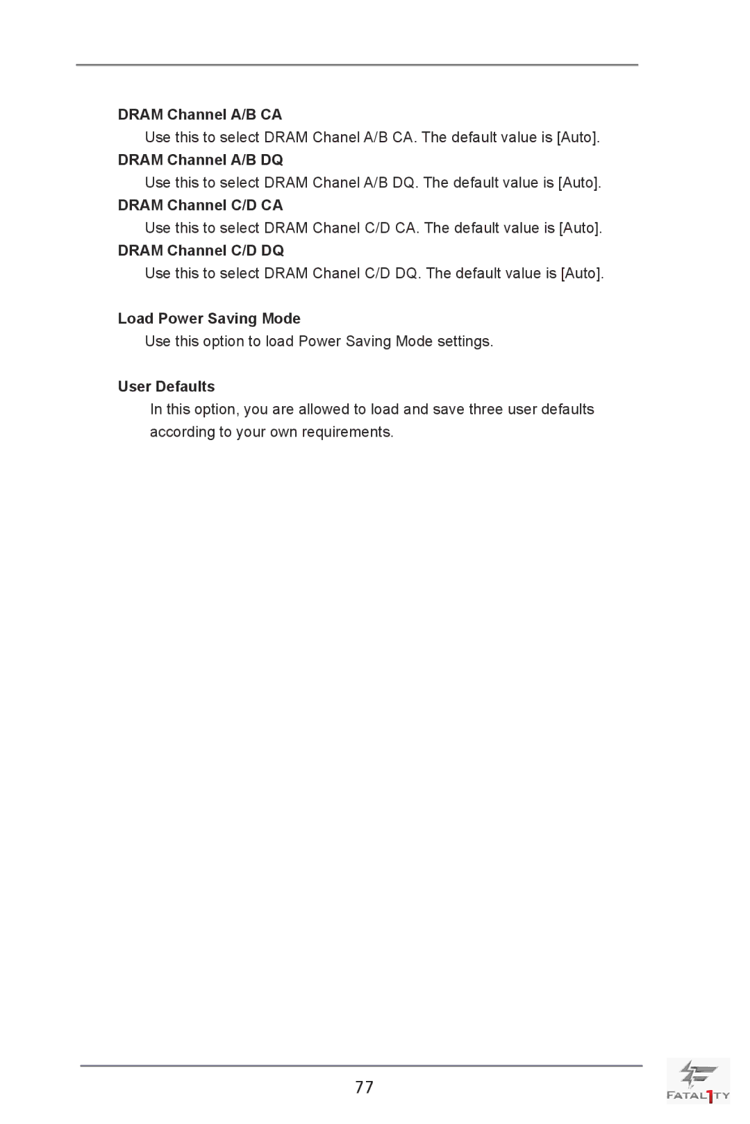 ASRock Fatal1ty X79 Champion manual Dram Channel A/B CA, Dram Channel A/B DQ, Dram Channel C/D CA, Dram Channel C/D DQ 