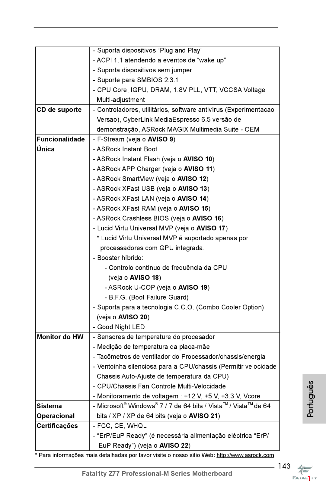 ASRock Fatal1ty Z77 Professional-M manual 143 