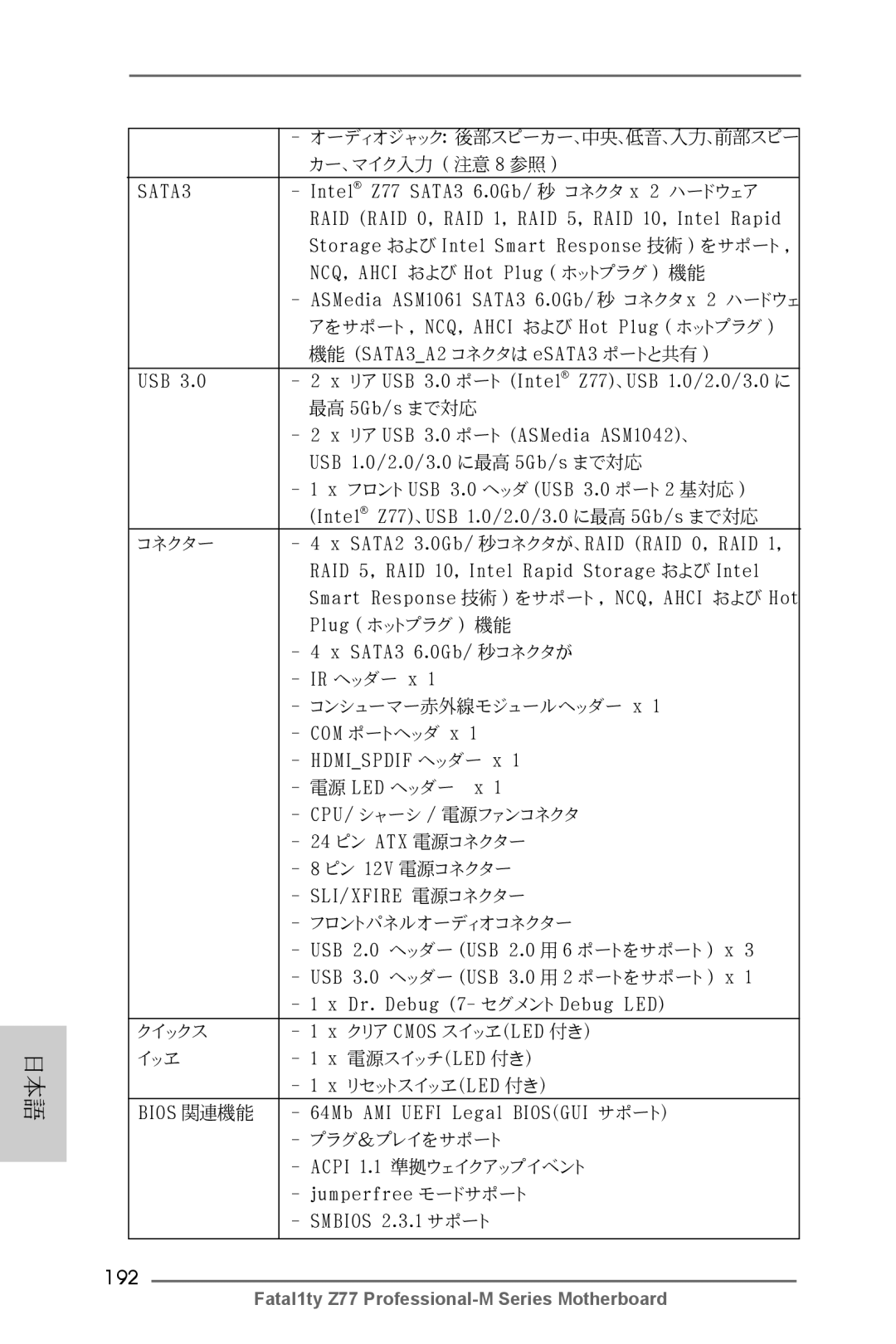 ASRock Fatal1ty Z77 Professional-M manual 192 