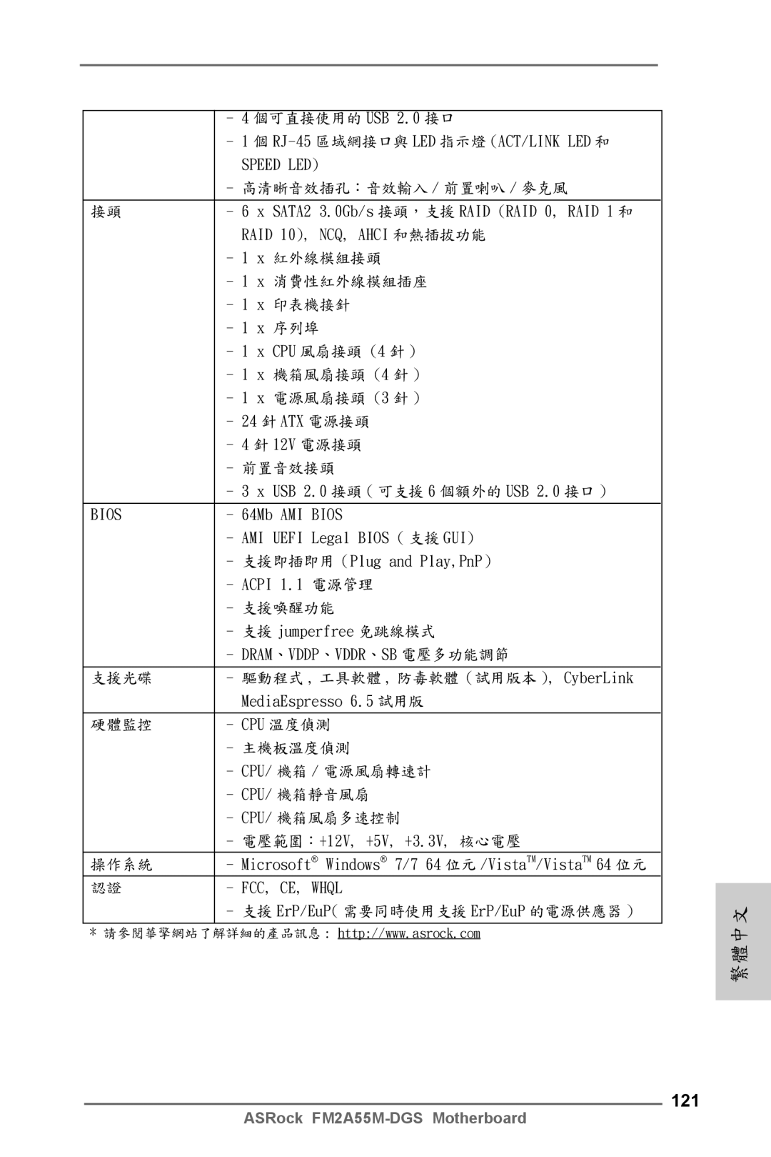 ASRock FM2A55M-DGS manual 121 