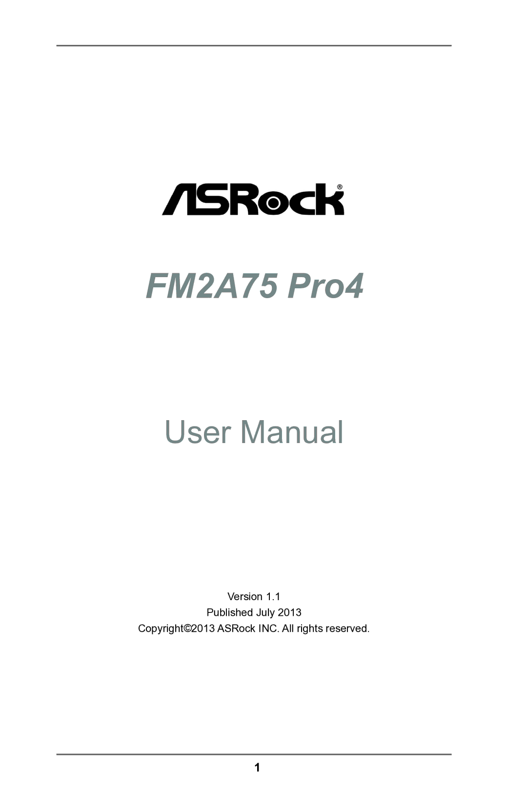 ASRock FM2A75 Pro4 manual 