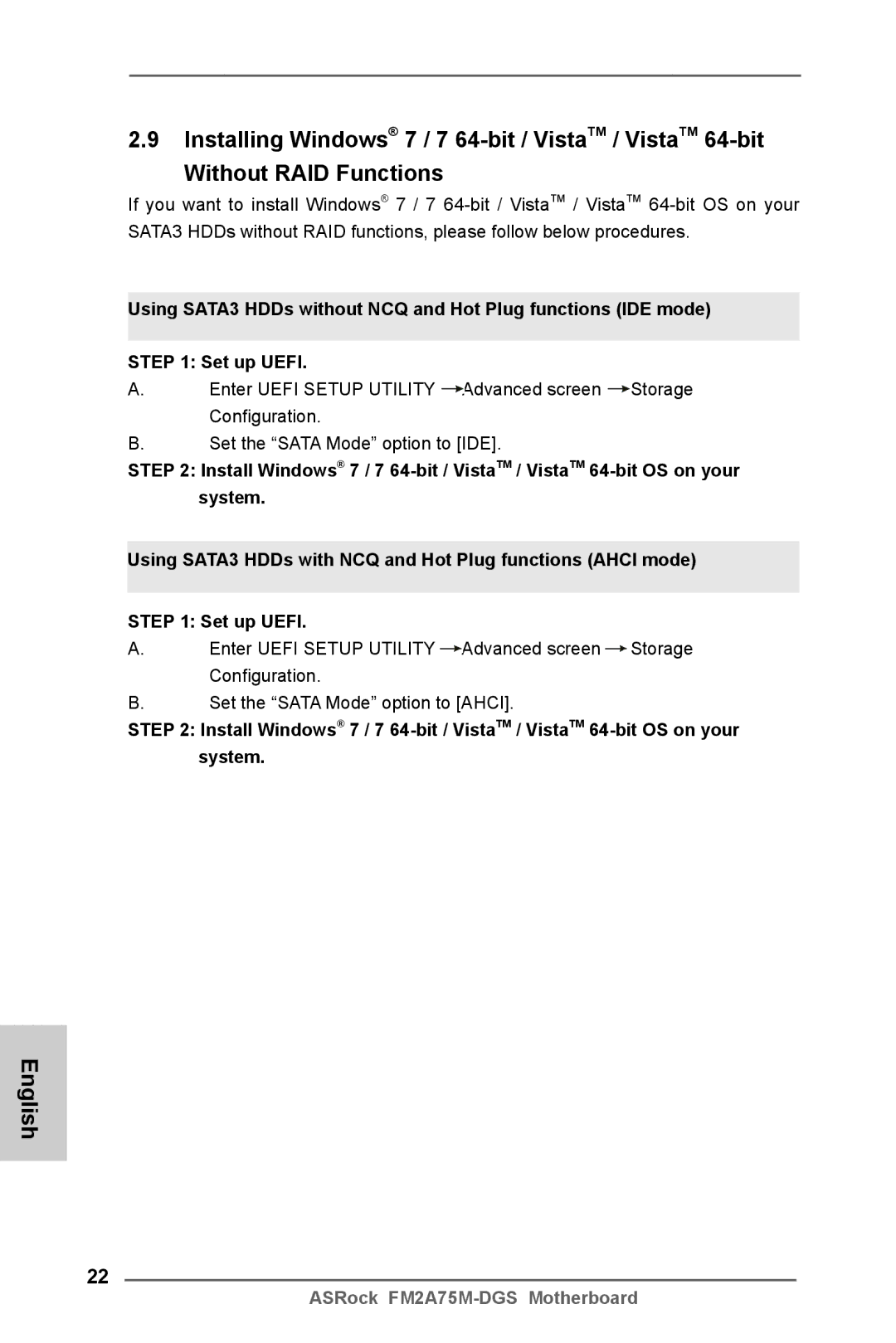 ASRock FM2A75M-DGS manual English 