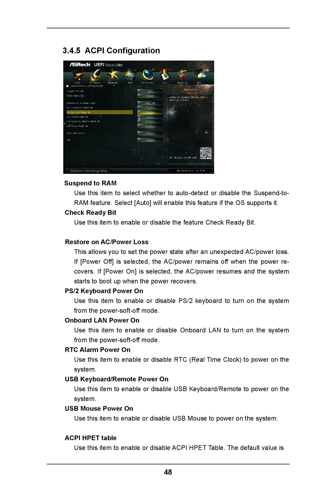 ASRock FM2A75M-ITX R2.0 manual Acpi Configuration 